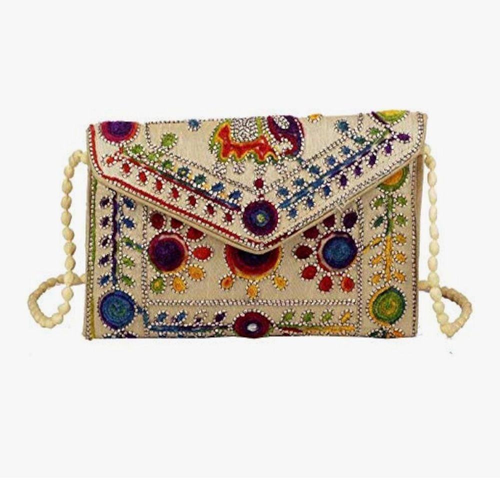 Handmade Beaded Gujaratienvelopeclutch/Crossbodybag